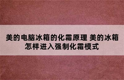 美的电脑冰箱的化霜原理 美的冰箱怎样进入强制化霜模式